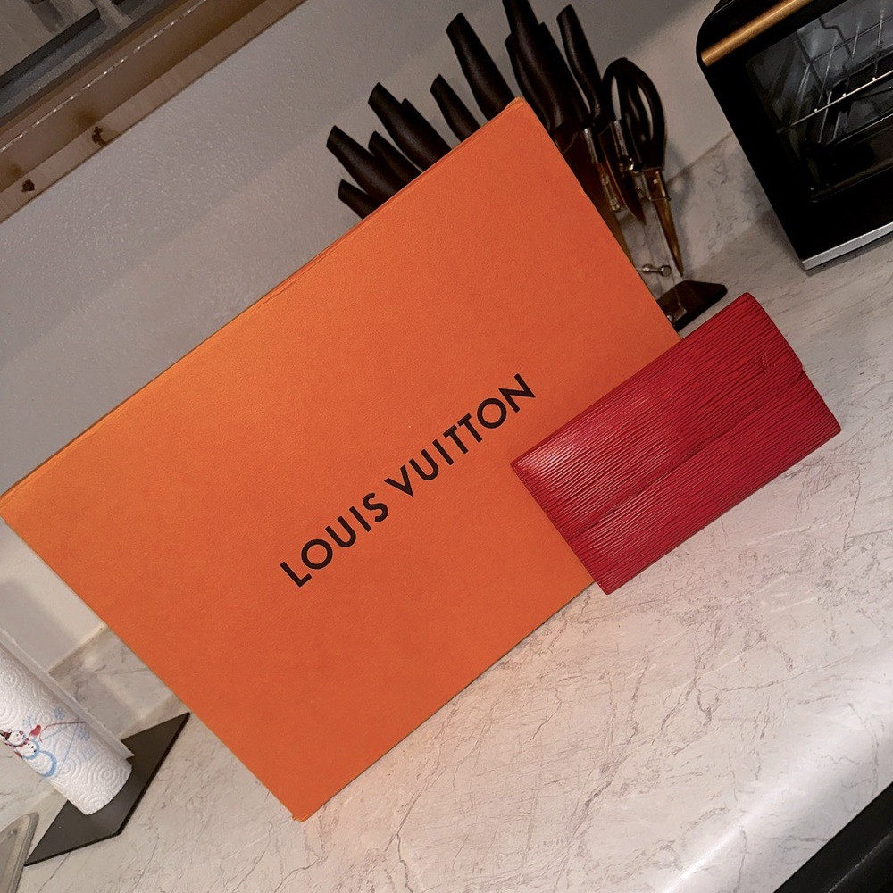 Louis Vuitton Long Red EPI Wallet
